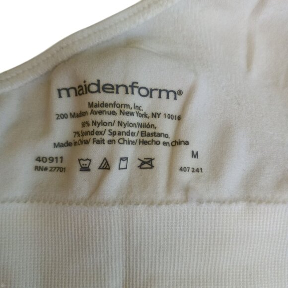 Maidenform M 34 Bralette Adjustable Straps Nylon Blend Seamless White NEW - Picture 5 of 6